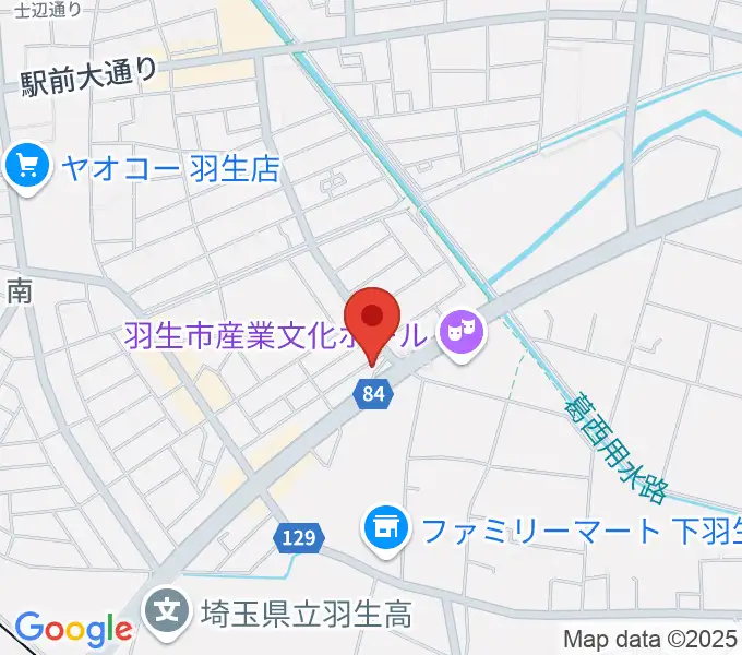 オトワ楽器 ハミングパーク羽生の地図