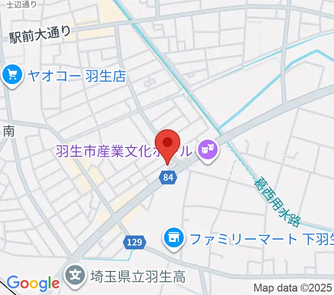 オトワ楽器 ハミングパーク羽生の地図