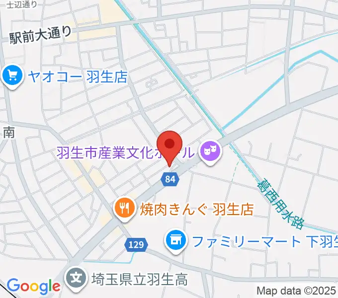 オトワ楽器 ハミングパーク羽生の地図