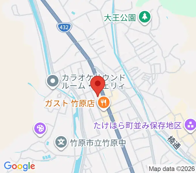 キハラ楽器 竹原センターの地図