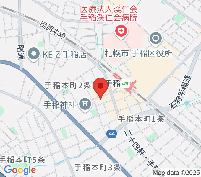 エルム楽器 手稲センターの地図