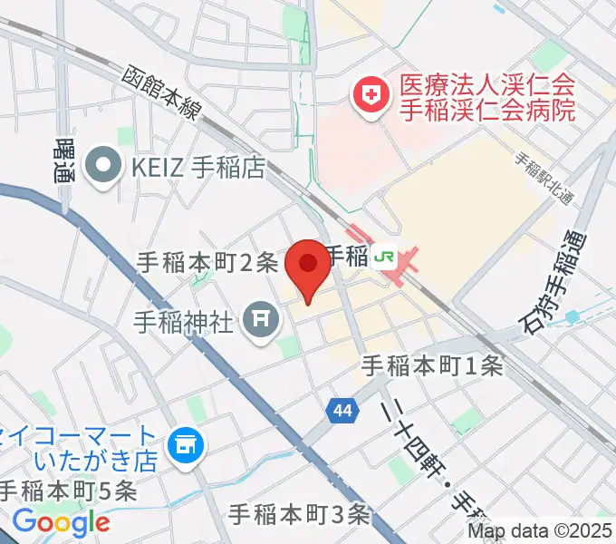 エルム楽器 手稲センターの地図