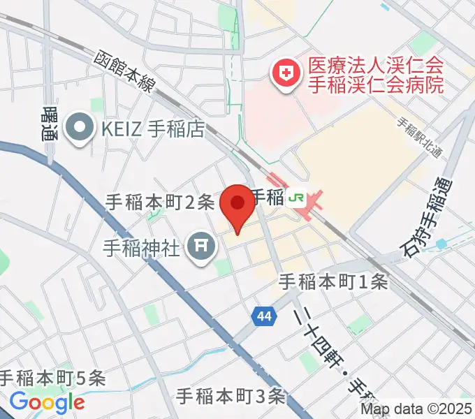 エルム楽器 手稲センターの地図