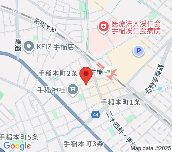 エルム楽器 手稲センターの地図