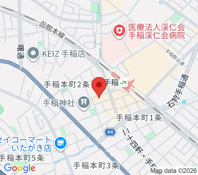 エルム楽器 イオン札幌手稲駅前センターの地図