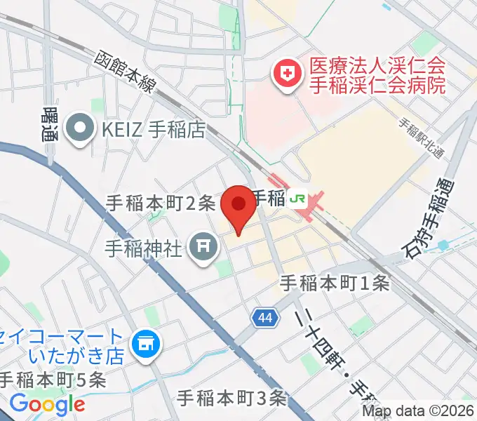 エルム楽器 イオン札幌手稲駅前センターの地図