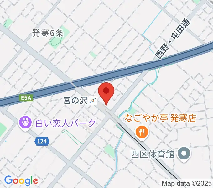 エルム楽器 宮の沢ミュージックセンターの地図