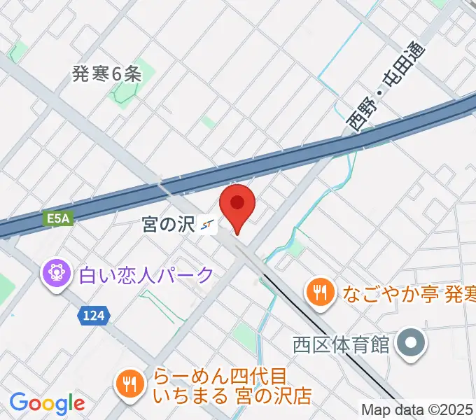 エルム楽器 宮の沢ミュージックセンターの地図