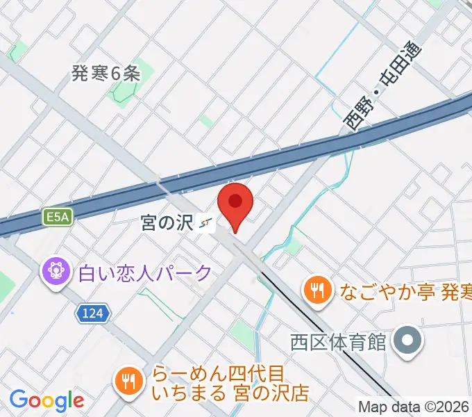 エルム楽器 宮の沢ミュージックセンターの地図