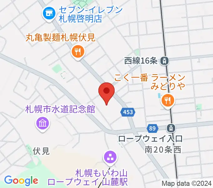 エルム楽器 伏見センターの地図