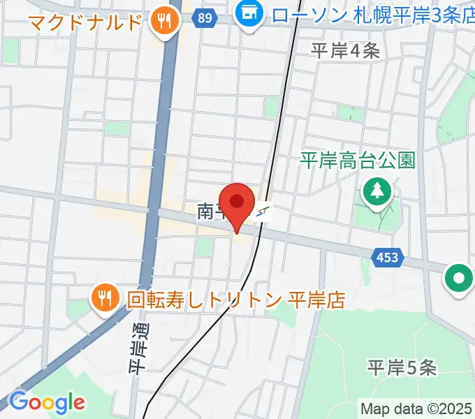 エルム楽器 南平岸センターの地図