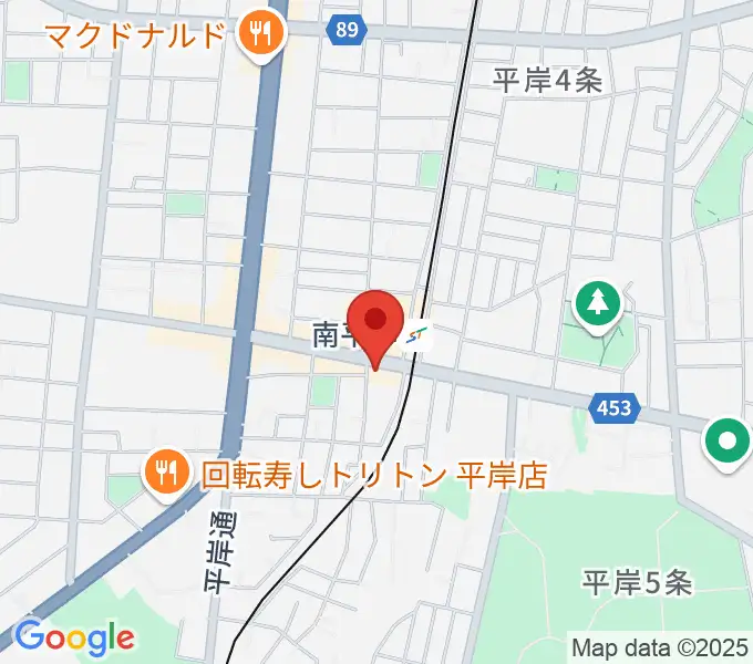 エルム楽器 南平岸センターの地図