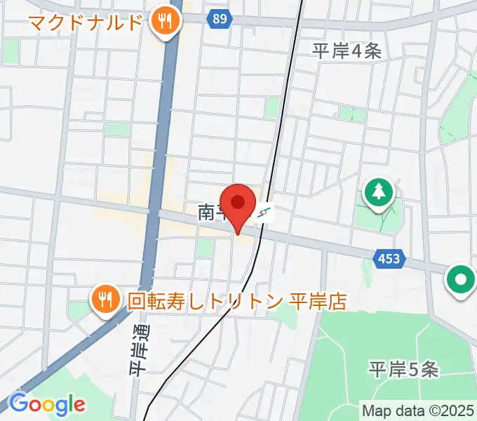 エルム楽器 南平岸センターの地図