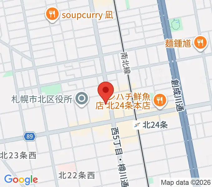 エルム楽器 北区センターの地図