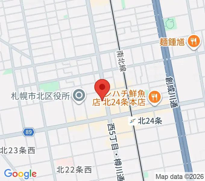 エルム楽器 北区センターの地図