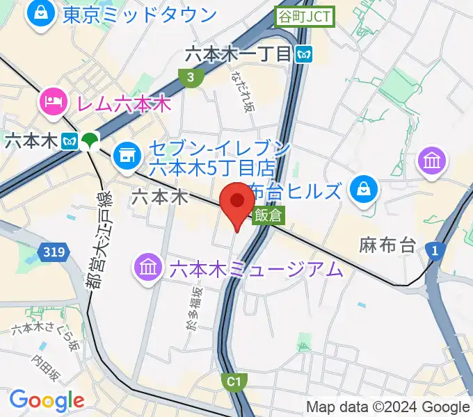 六本木CLUB EDGEの地図