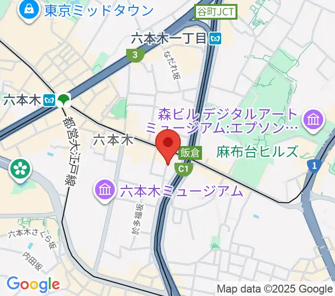 六本木CLUB EDGEの地図