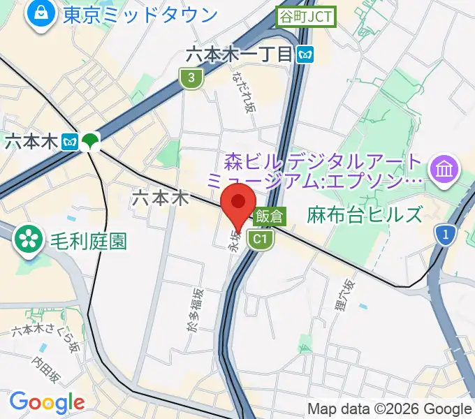 六本木CLUB EDGEの地図