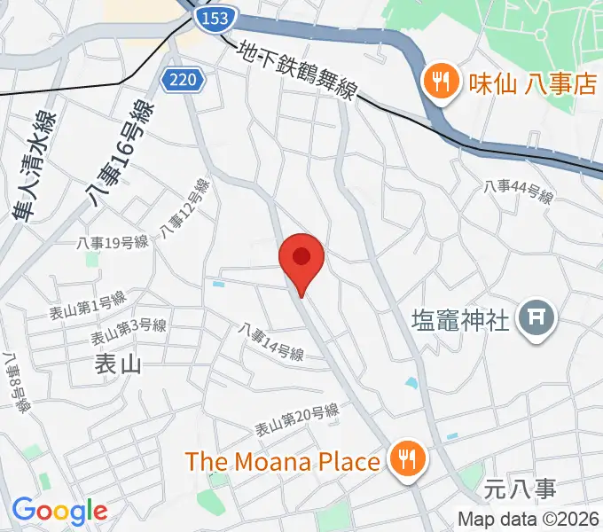 音楽教室あんだんて 八事教室の地図