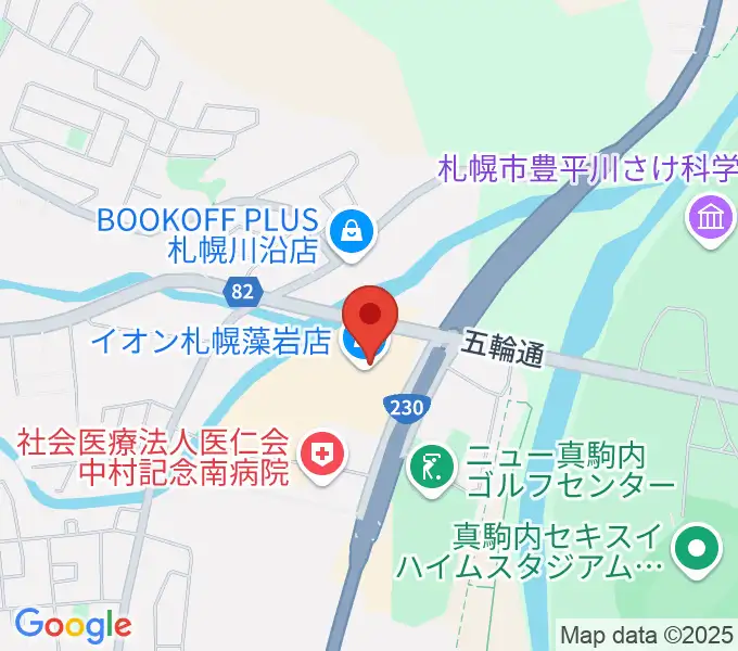 エルム楽器 イオン札幌藻岩センターの地図