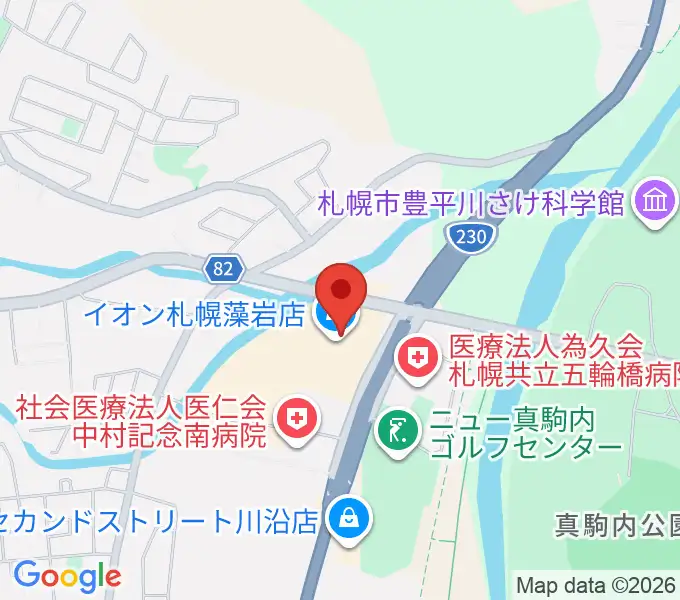 エルム楽器 イオン札幌藻岩センターの地図