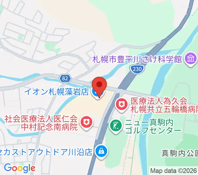 エルム楽器 イオン札幌藻岩センターの地図