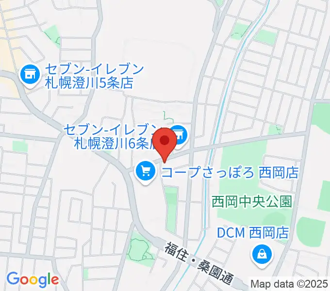 エルム楽器 澄川センターの地図