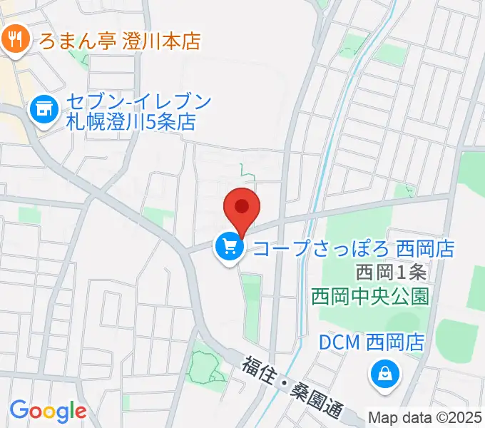 エルム楽器 澄川センターの地図