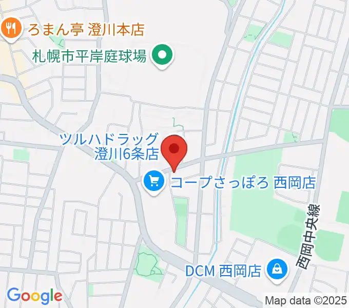 エルム楽器 澄川センターの地図