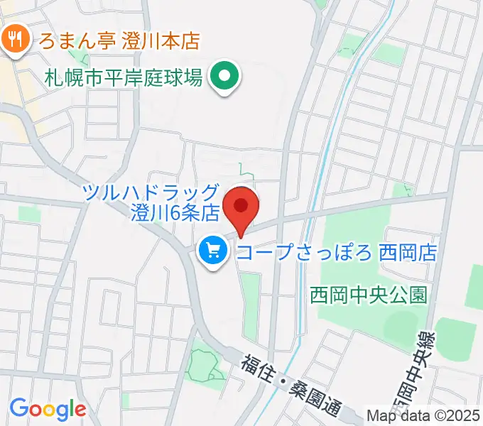 エルム楽器 澄川センターの地図