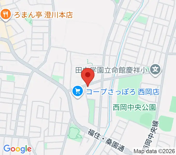 エルム楽器 澄川センターの地図