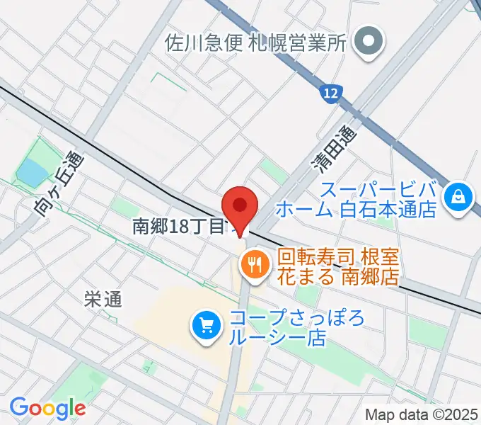 エルム楽器 南郷18丁目センターの地図