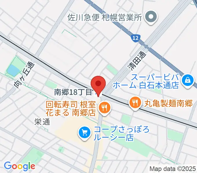 エルム楽器 南郷18丁目センターの地図