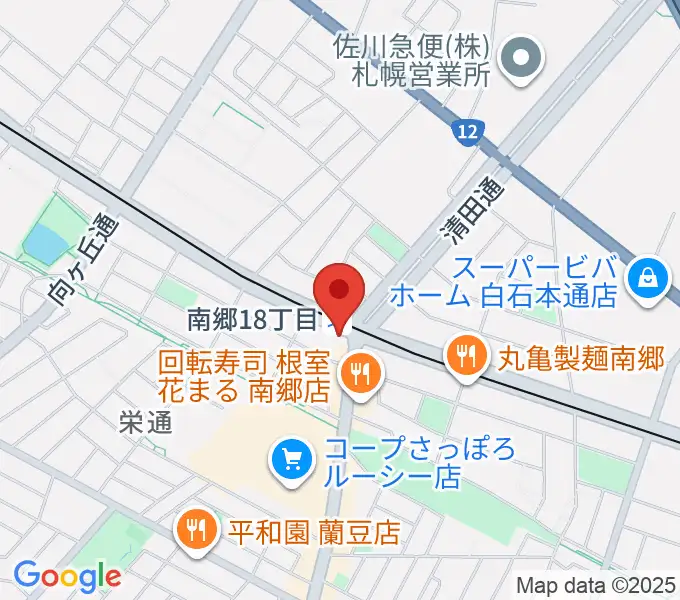 エルム楽器 南郷18丁目センターの地図