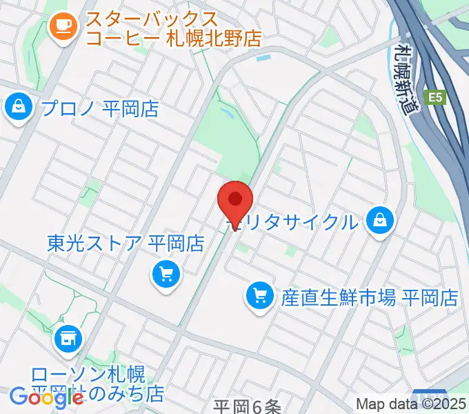 エルム楽器 平岡センターの地図
