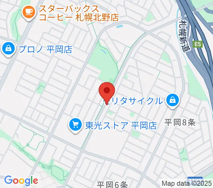 エルム楽器 平岡センターの地図