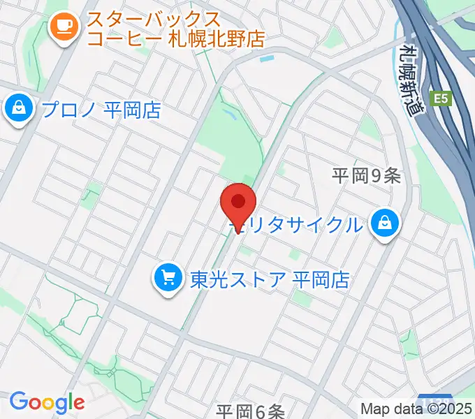 エルム楽器 平岡センターの地図