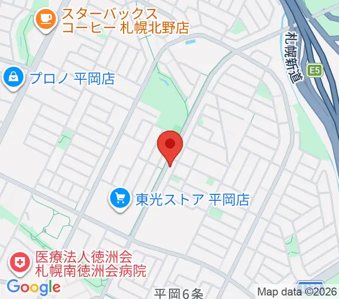 エルム楽器 平岡センターの地図