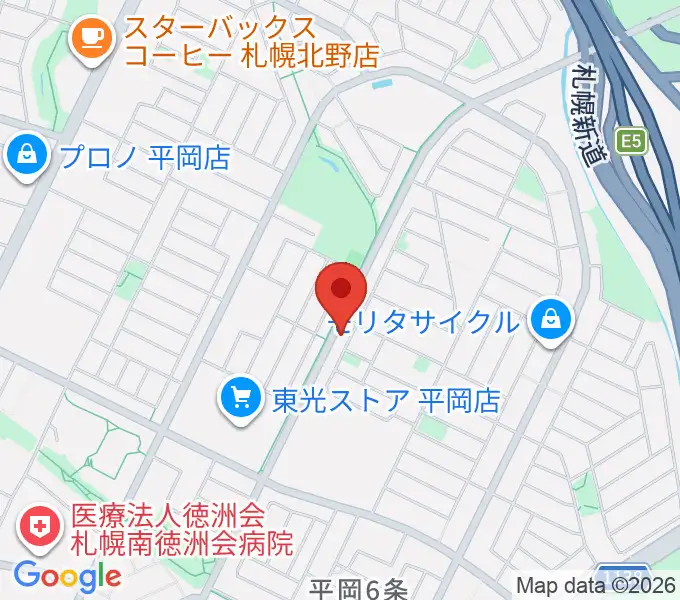 エルム楽器 平岡センターの地図