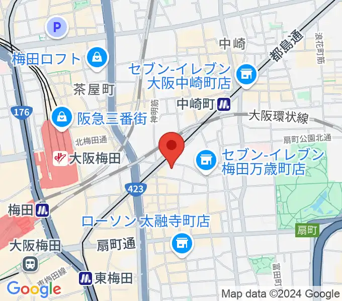 梅田サードストーンの地図