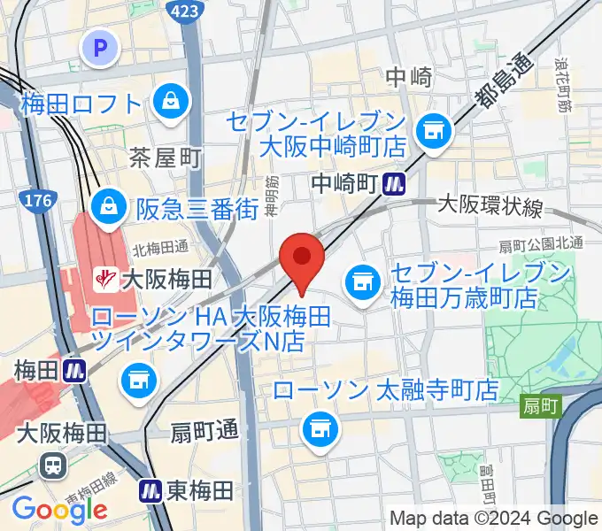 梅田サードストーンの地図