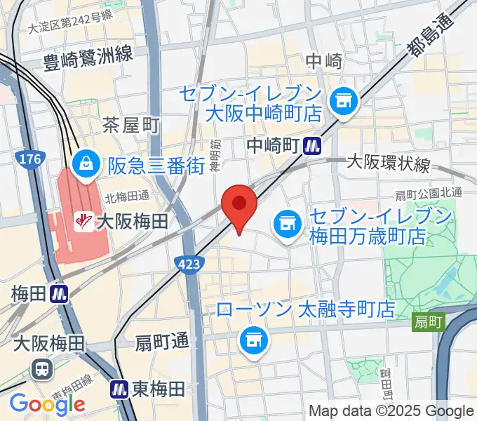 梅田サードストーンの地図