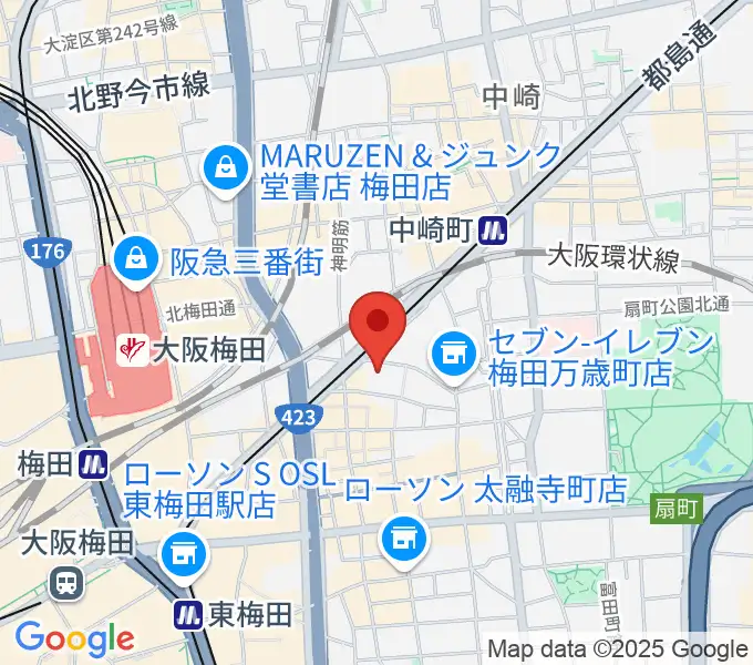 梅田サードストーンの地図