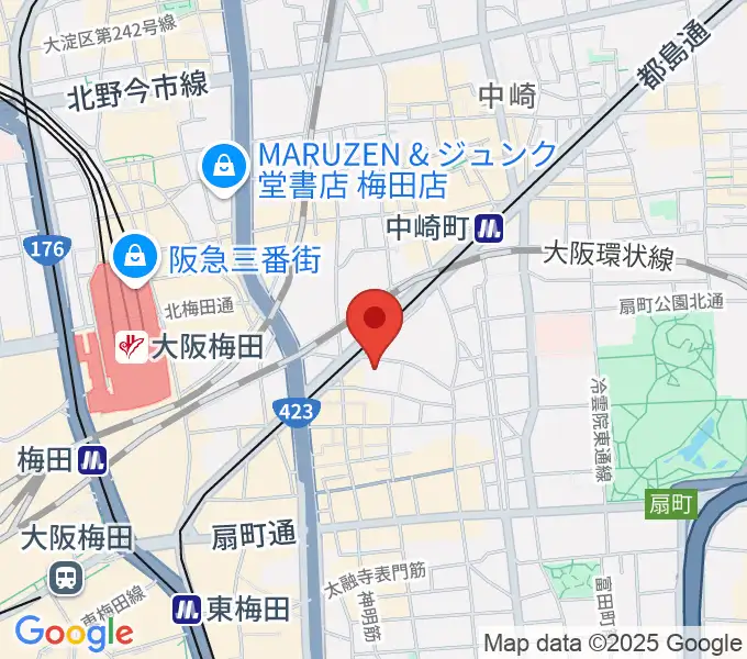 梅田サードストーンの地図