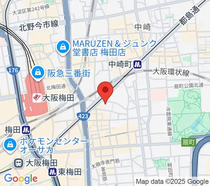 梅田サードストーンの地図