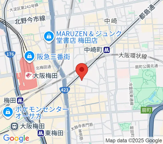 梅田サードストーンの地図