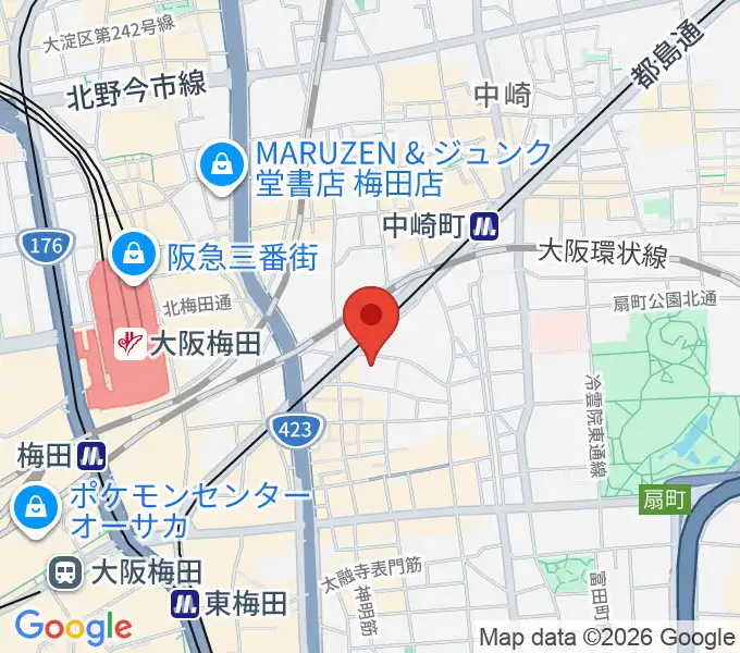 梅田サードストーンの地図