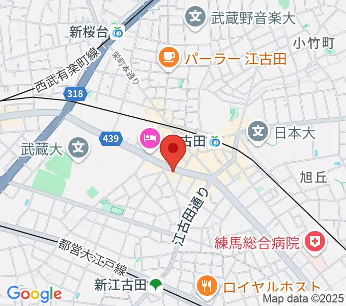 江古田マーキーの地図