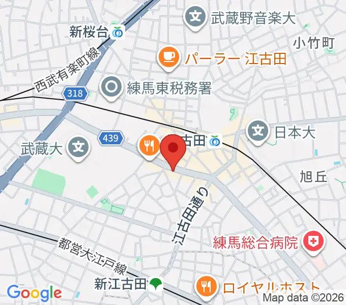 江古田マーキーの地図