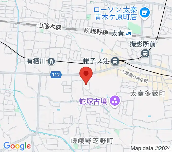 JEUGIA 太秦センターの地図